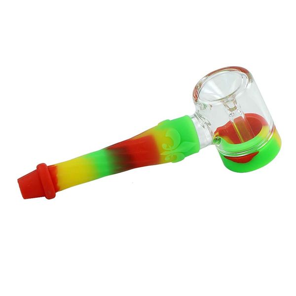 Tubo de fumo do bongo de vidro 5 '' mini tubulações de mão Bongs realizam as plataformas de óleo de cera Portátil MOQ = 10 PCs