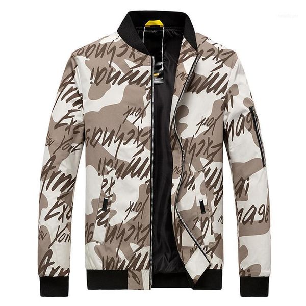 

men's coats zipper outdoor men sport coat jackets man winter casual printing bomber jacket mens brand clothing outwear 9.21, Black;brown