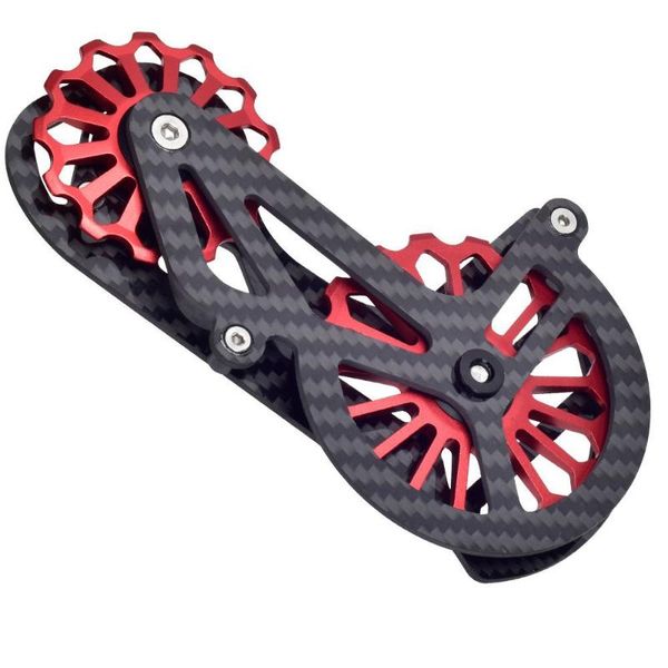 

bike derailleurs carbon fiber rear derailleur ceramic bearing 17t jockey pulley for r6800 6870 6770 6700 9000 r7000 road