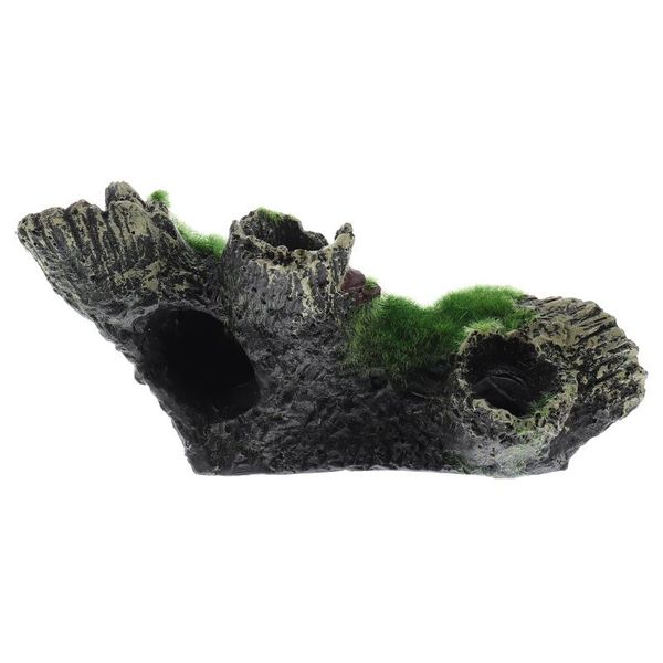 

decorations 1pc chic artificial resin trunk decor fish shelter tank habitat cave