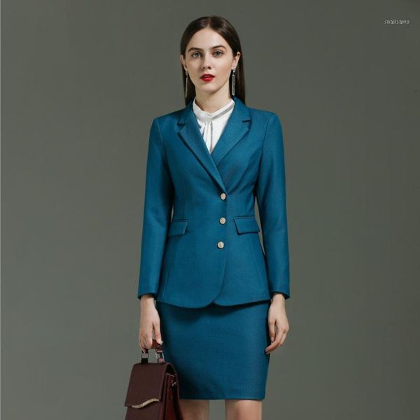 

women's work suit business jacket and pants set casual 2-piece coat trousers two piece, White