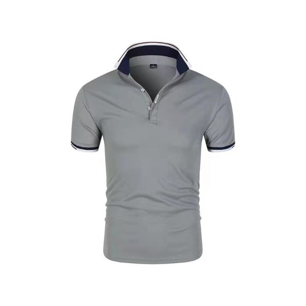 

men's polos summer short sleeve shirt fashion slim solid color business m-4xl, White;black