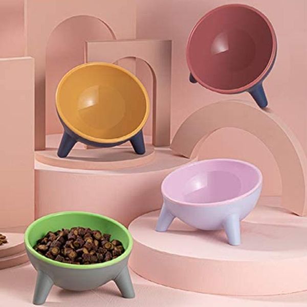 

cat bowls & feeders pet bowl, stable support, multi-purpose large capacity wide 15 degree inclined shallow feeding bowll, supplies
