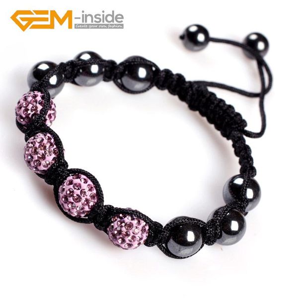 

charm bracelets assorted colors 10mm rhinestone czech crystal ball hand-knotted bracelet for women adjustable size wholesale fashion gifts, Golden;silver