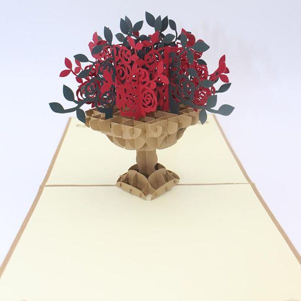 

greeting cards 1pc treasure bowl postcard 3d up diy card with envelope christmas birthday souvenirs festival handmade gifts