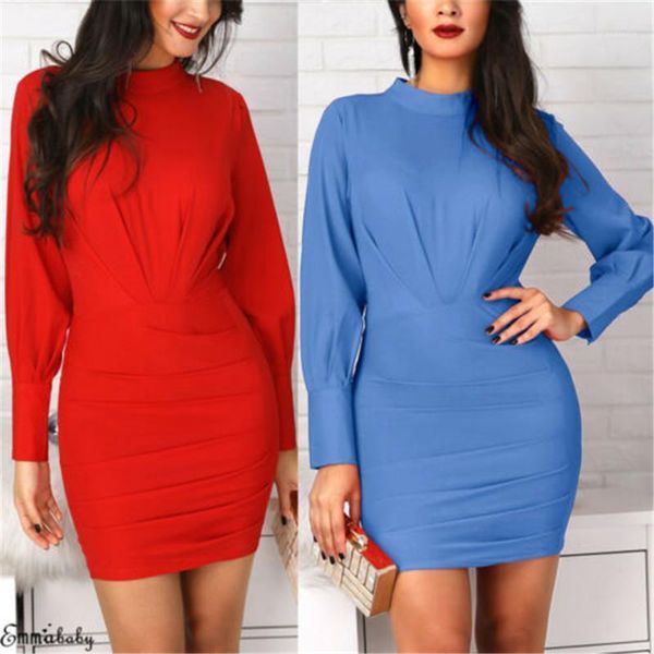

casual dresses women backless bodycon ruched latern sleeve party club mini dress, Black;gray