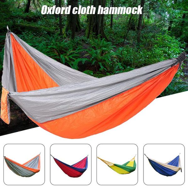 

person oxford cloth hammock with side packet outdoor garden use ultralight camping promotion camp furniture