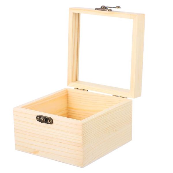 

gift wrap 2pcs/1pc wooden storage box party candy case jewelry earring rings necklace organizer