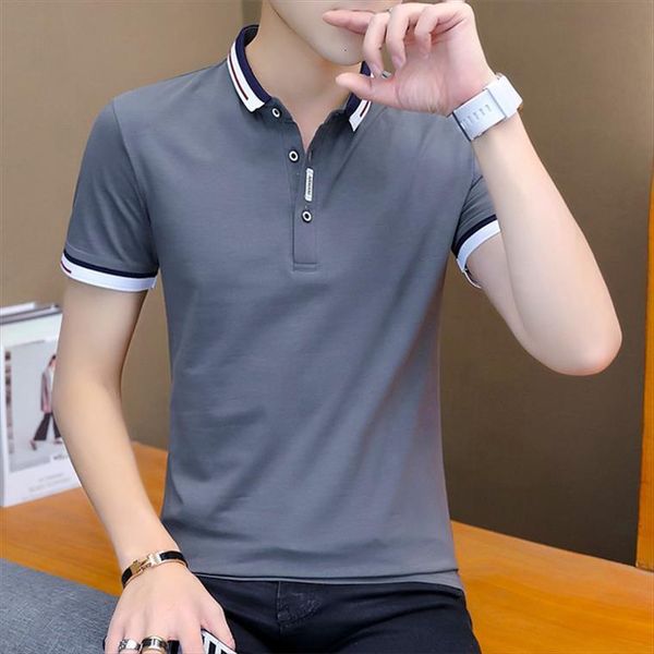 

summer casual shirt short sleeve mens polos turn down collar slim fit sold color for plus custom logo, White;black
