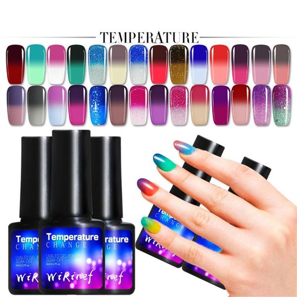 

temperature color nail polish gel art uv led beauty changing diy lakiery hybrydowe