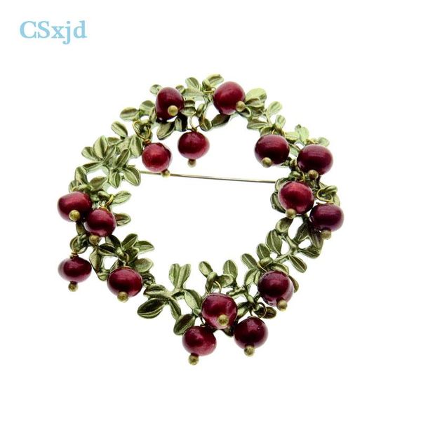 

pins, brooches csxjd 2021 arrival natural pearl wreath cranberry brooch women charm vintage jewelry, Gray