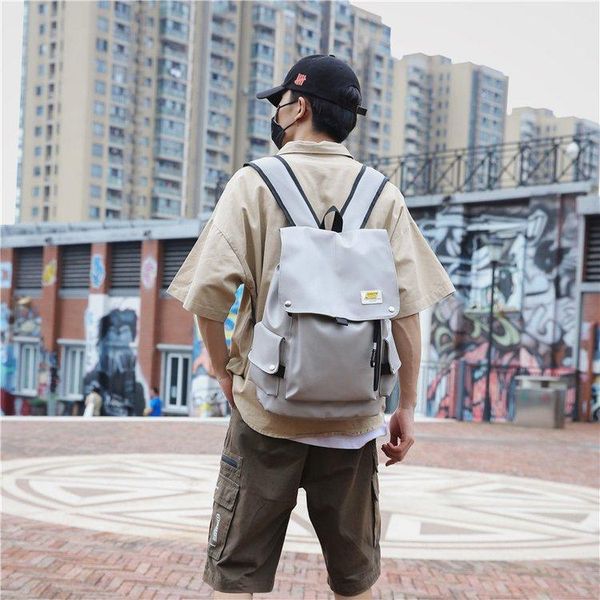 

backpack men's fashion trend large-capacity pu outdoor travel bag korean version of the university student