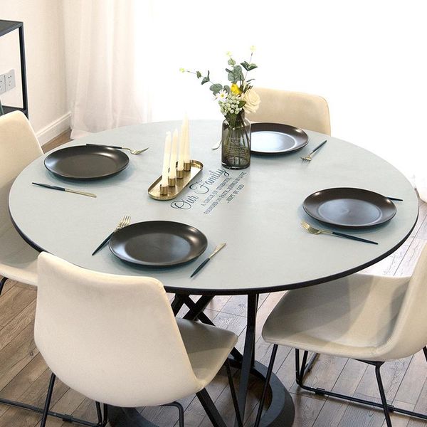 

table cloth nordic round tasteless leather pvc tablecloth waterproof heat resistant oil-proof coffee mat party decoration