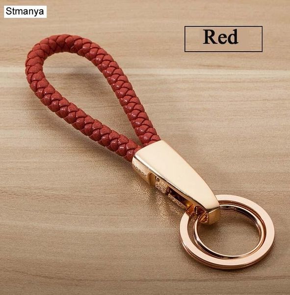 

keychains leather key chain matal ring auto hand woven bag gift for men woman wholesale #17125, Silver