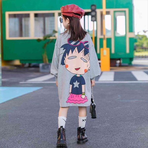 

kids girls cartoon hoodies girl dress long sleeve autumn outfit 10 to 12 years children fashion clothes, Red;yellow