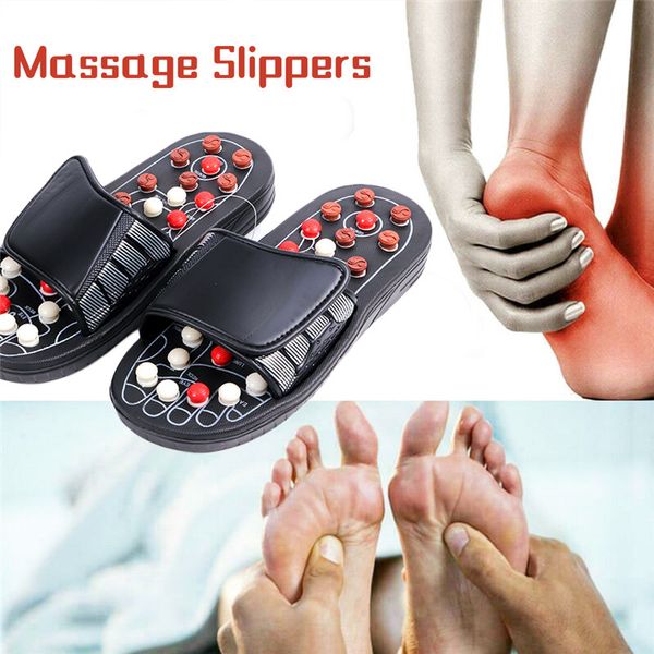 

1 pair foot massage slippers acupuncture therapy massager shoes for foot acupoint activating reflexology feet massageador sandal