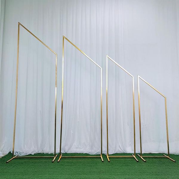 

wedding props wrought iron screen arch background decoration bevel square bronzing geometric shelf party