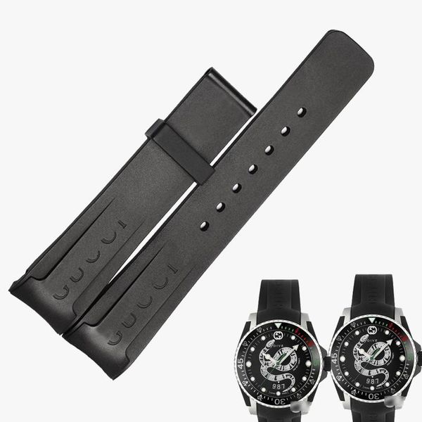

watch bands wentula watchbands for dive ya136320 man silicaone, Black;brown