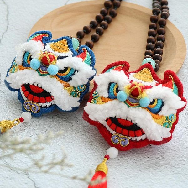 

embroidery diy manual self-embroidered yu shou peace symbol lion material package amulet ping an fu purse sachet other arts and crafts