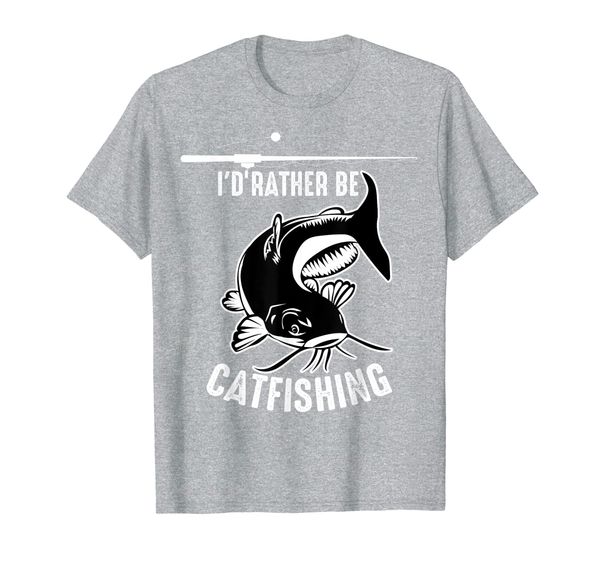 

cool i'd rather be catfishing | funny catfish fishermen gift t-shirt, White;black