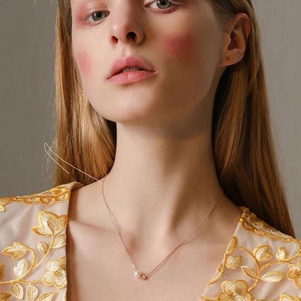 

chains fashion clavicle chain necklace women pearl love layer round necklaces gold color chocker neck collier collar, Silver