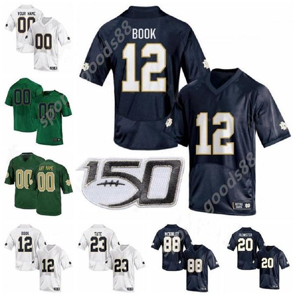 

ncaa notre dame fighting irish football college 87 michael mayer jersey 24 tremble 14 kyle hamilton jeremiah owusu-koramoah tariq bracy, Black
