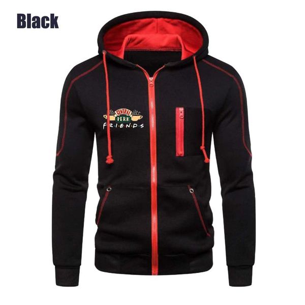 

men's hoodies & sweatshirts 2021 autumn winter cardigan men printed zipper jacket print clothing fashion casual sweatshirt coat for te, Black