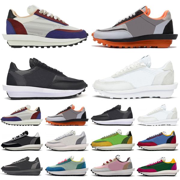 

2021 sacai waffle ldv ld ldwaffle men women sports shoes black white nylon varsity blue outdoor mens trainers sports sneakers runners