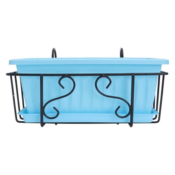 

planters & pots 1 set fence flowerpot hanging rack balcony flower plant display