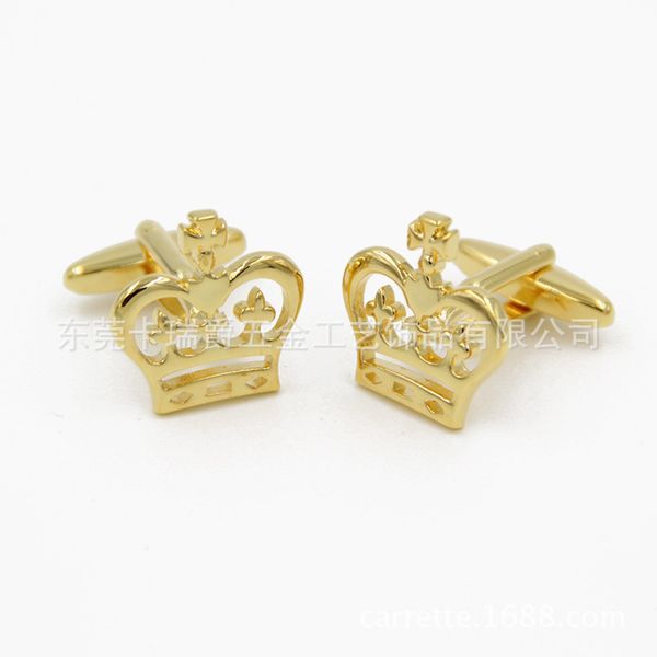 

golden fashion lovely crown style high end business men's women's french links and cuff studs54dk, Silver