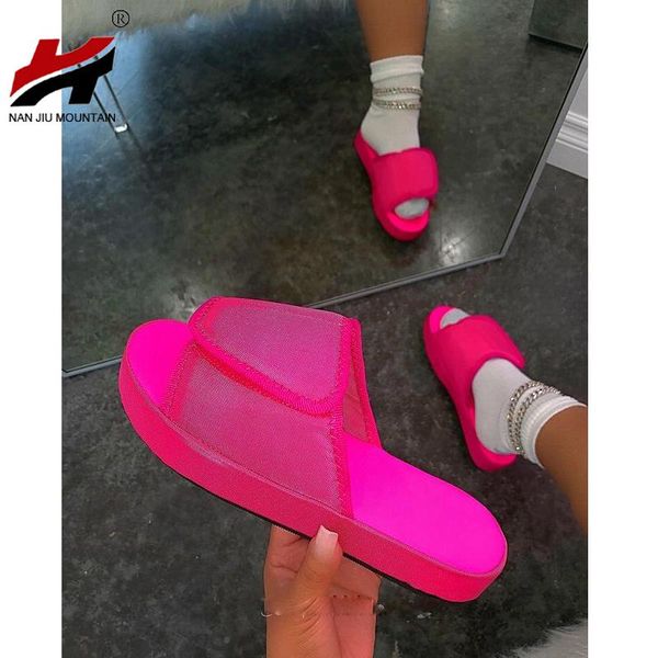 

mountain 2021 women's shoes fashion solid color open toe sandals flat slippers outdoor plus size 43, Black