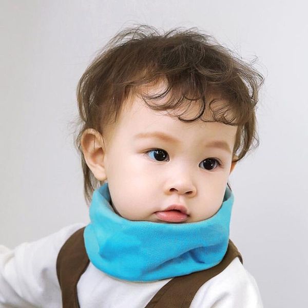 

fashion striped knitted cotton scarf dual purpose hats autumn and winter warm born caps soft turban kids accessories &, Yellow