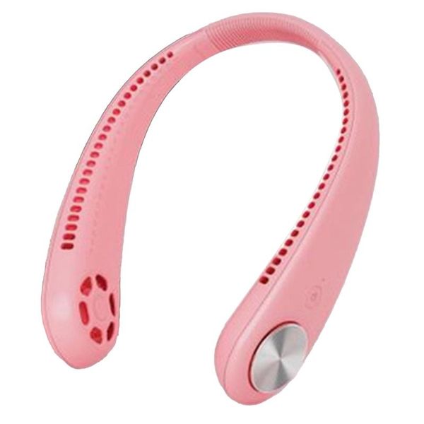 

electric fans neck fan, portable fan strong wind, adjustable, super quiet, no blade design, hair twisting, short charging