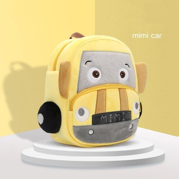 

backpack 3d plush toy car kindergarten school bag for children