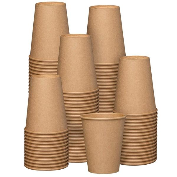 

disposable cups & straws thick single layer kraft paper cup coffee drink with