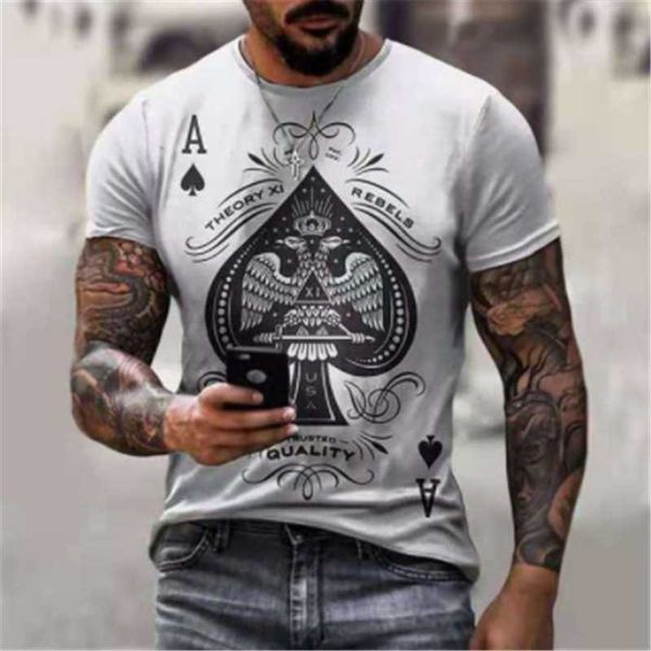 

men's t-shirts fashion 3d printing t-shirt summer 3dt shirt short-sleeved casual round neck top, White;black