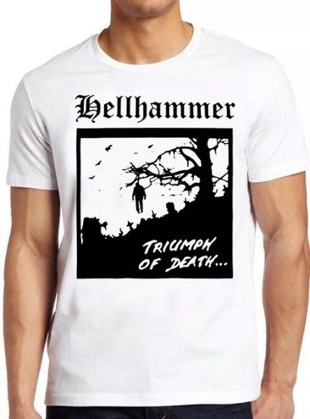 

hellhammer t shirt 30 triumph of death demo celtic frost tom warrior gift tee, White;black