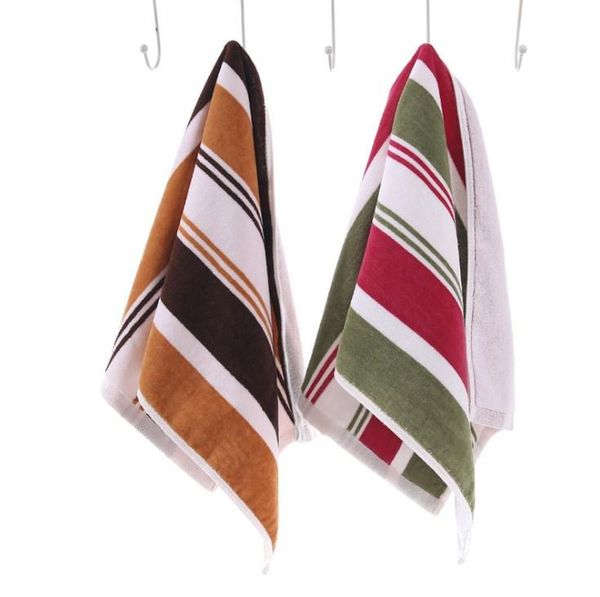 

towel 34x74cm 2pcs/lot thick striped hand face towels cotton salon body handdoeken