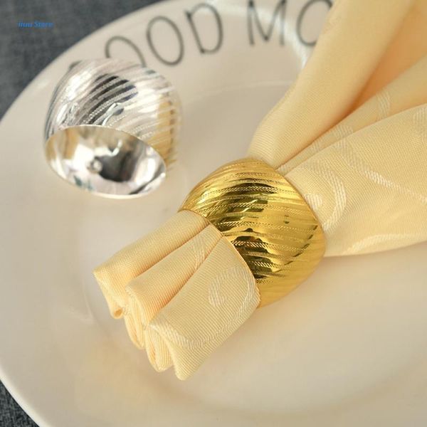 

napkin rings 6pcs wave pattern buckle holder wedding party dinner table decoration family gatherings everyday use l5ye