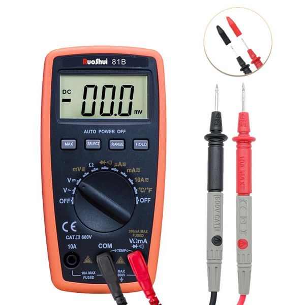 

digital voice recorder 81b mini multimeter auto range measure resistance current voltage temperature pocket ammeter puo88