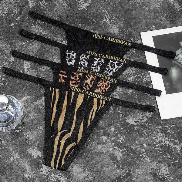 

women's panties sp&city 3pcs leopard thongs erotic underwear rhinstone transparent string traceless seamless briefs, Black;pink