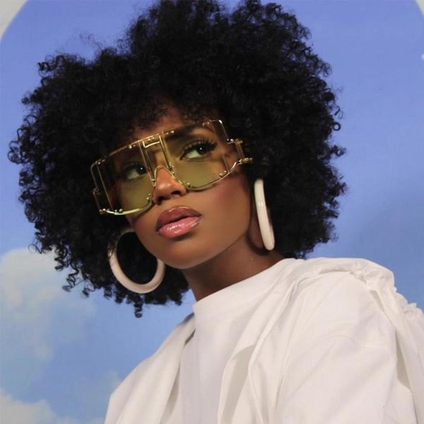 

Fashionable sun frames Shades Fashion Square Sunglasses Women Oversized Mirror Men Glasses Metal Rivet Trend Unique Female Eyewear, Black