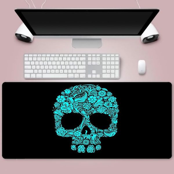 

mouse pads & wrist rests blue skulls pad gaming large gamer computer mousepad desk mat carpet mause keyboard