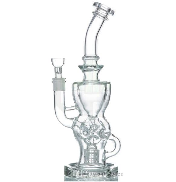 FTK Mothers-Ship Glasbong Recycler Fab Egg Bongs Toro Rauchpfeife Bohrinseln Wasserpfeifen Matrix Perc Klein Torus Rauchwasserpfeifen Gelenk 14,5 mm Dab Rig