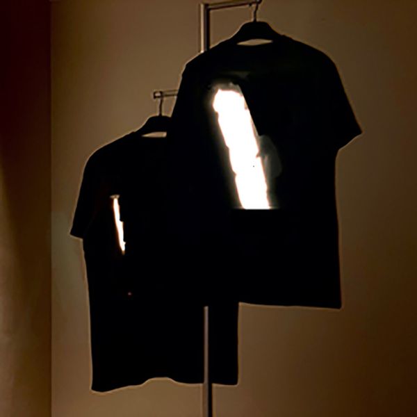 

2021 vlo mens wemens luxury clothing t shirtsfashion loose front back 3m reflective letter printing men's and women's t-shirts,_r, White;black