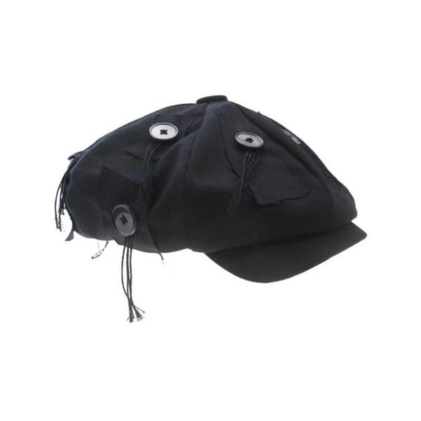 

beanies the hip-hop button hat dark wind octagonal female beret is thin cloud