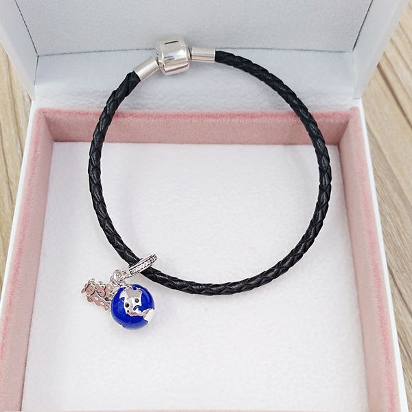 925 jóias de prata Fazendo miky mouse globe Diy charme pandora presente de bracelete para as mães dia mulheres cortanha contas de colar namorada 7501057371914p