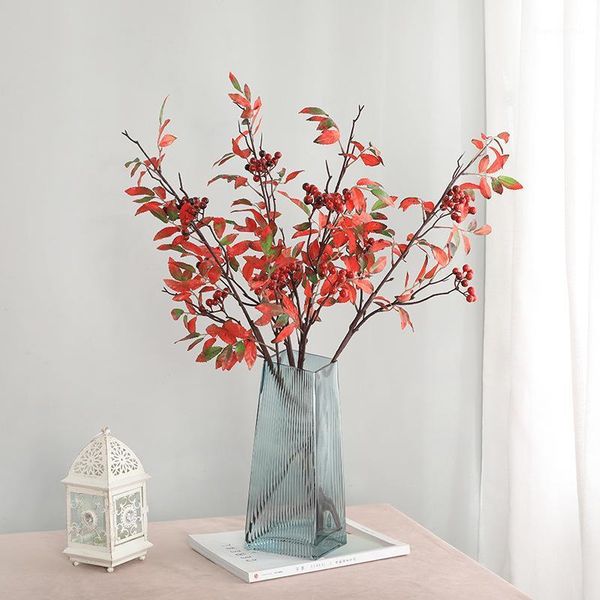 

artificial autumn leaf branch flower arrangement home table decor1