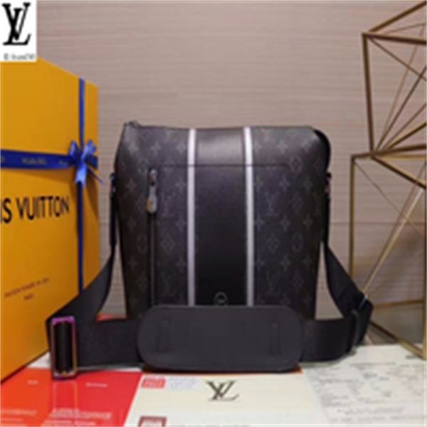 

brand designer luxury eqv8 m43410 black striped crossbody bag handbags iconic handles shoulder bags totes cross body bag clutches evenin