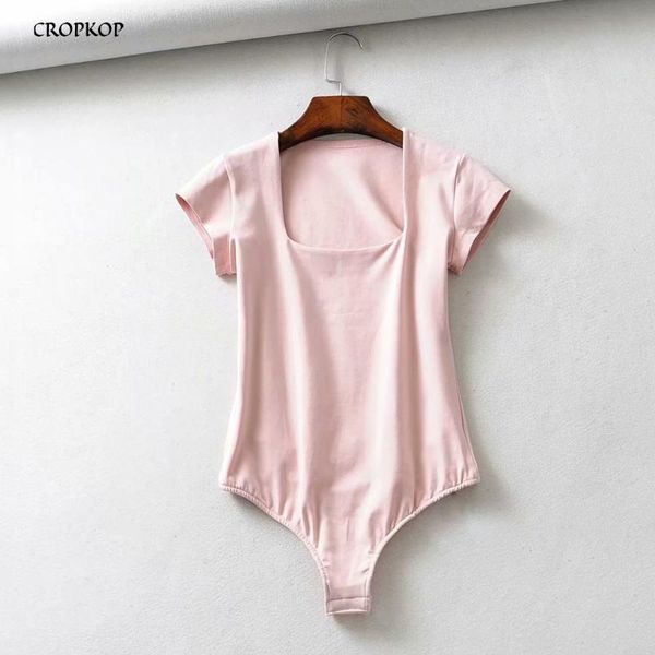 

rompers womens jumpsuit white bodysuit short sleeve square collar black one piece outfit women summer clothes 2021 fashion women's jump, Black;white